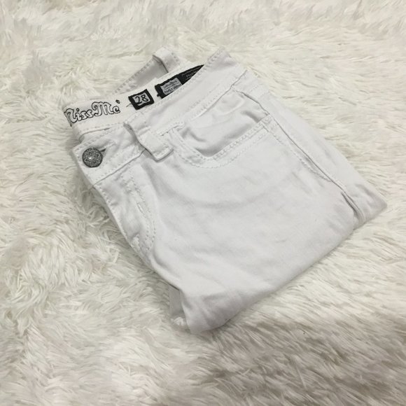 Miss Me Signature Ankle Skinny Jeans White